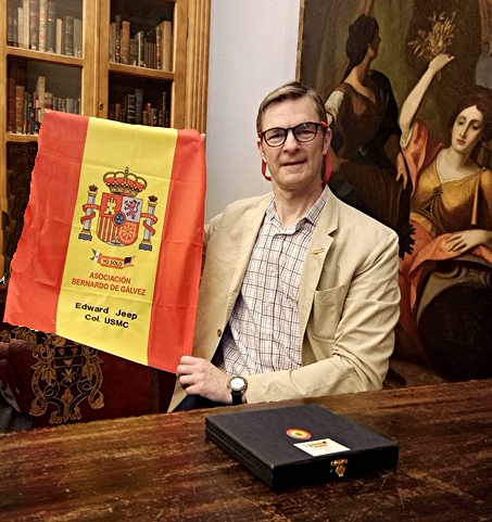 Coronel con bandera España